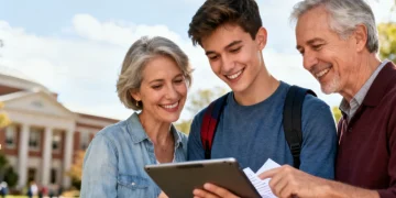 Family reviewing 2026 educational tax credit forms for college savings