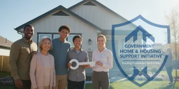 Family receiving keys to new home, symbolizing housing assistance success