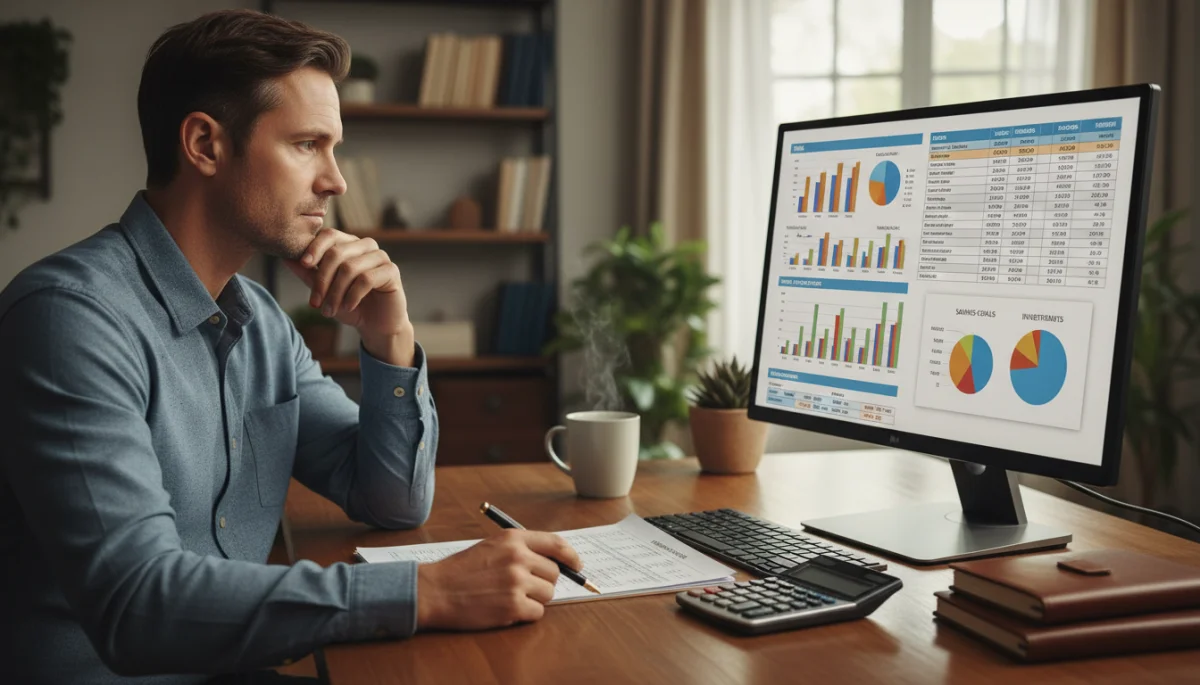 Individual reviewing personal finances for Medicare premium changes