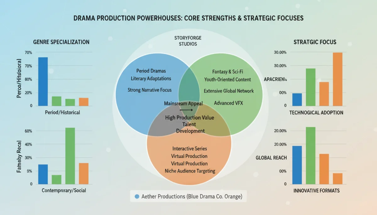 Comparative analysis of three drama production houses' strategic focuses